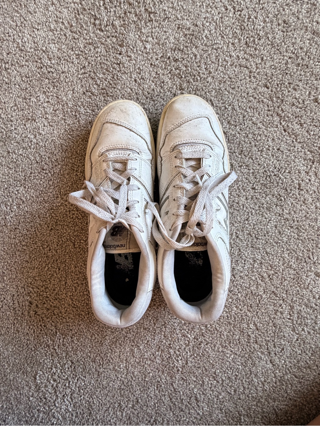 New Balance 550 White/Grey Athletic Sneakers